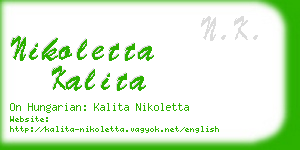 nikoletta kalita business card